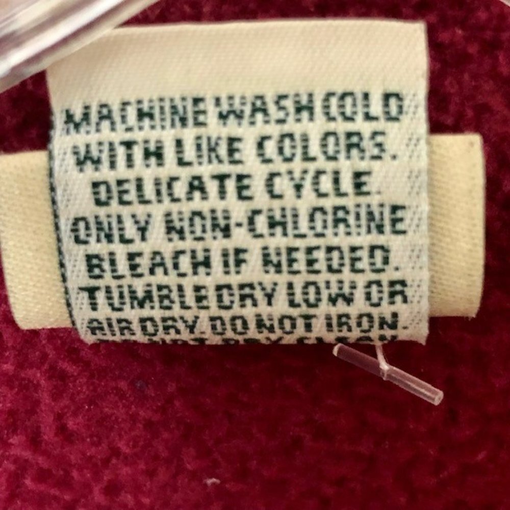 L.L. Bean Maroon Polartec Fleece Blazer Jacket - M - Picture 9 of 11